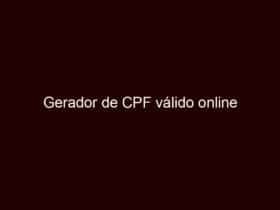 gerador de cpf válido online